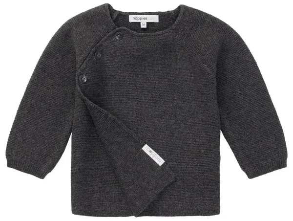 Noppies cardigan pino - dark grey melange (Maat: 62)