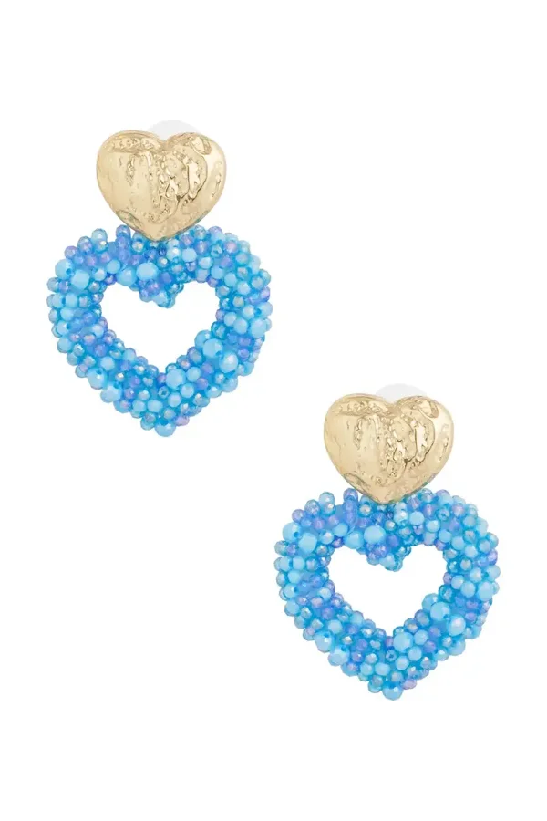 Oorbellen way to my heart - Blauw