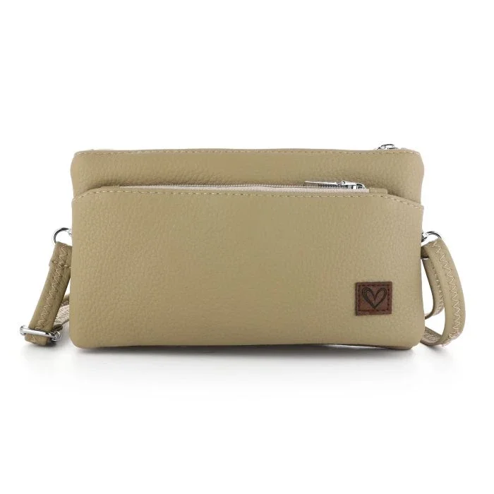 Charm London New York – Compacte Crossbodytas beige/kaki
