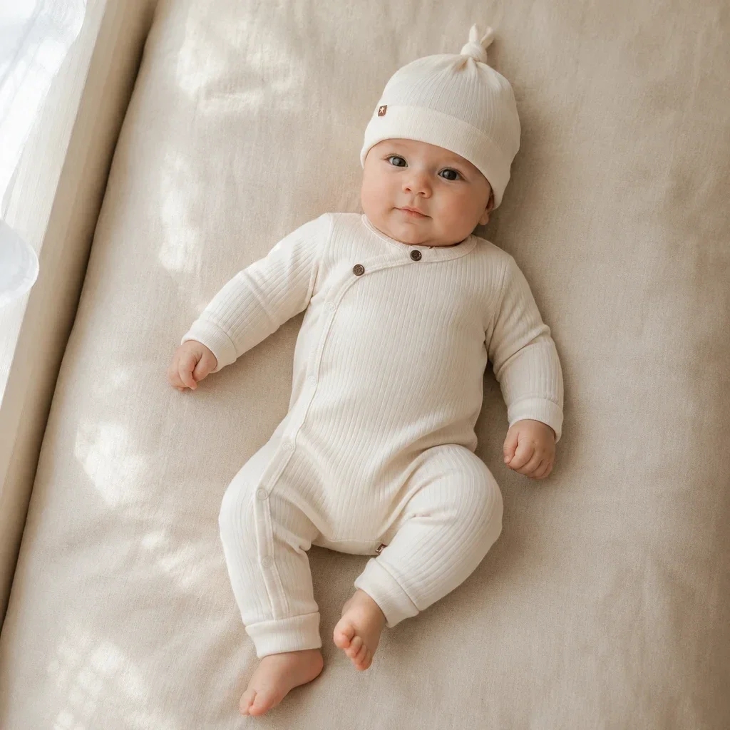 Dirkje unisex baby bio boxpakje mutsje off white (Maat 44)