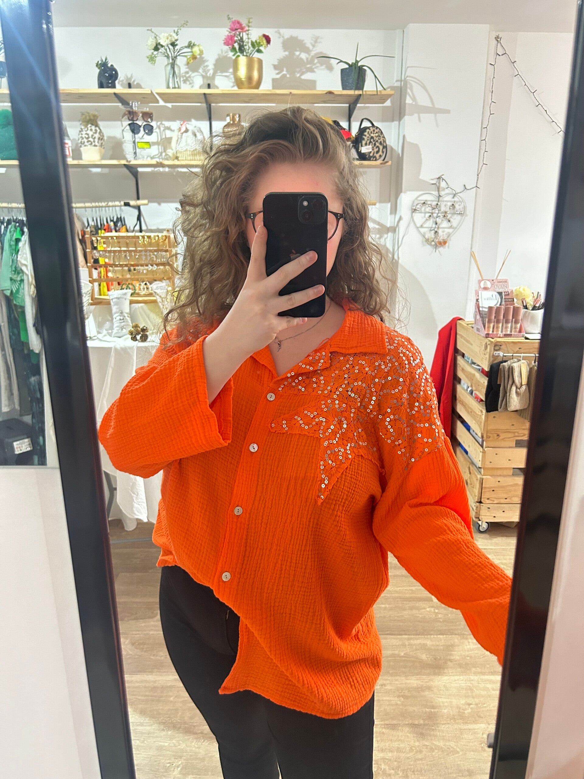 Chemise Étoile orange