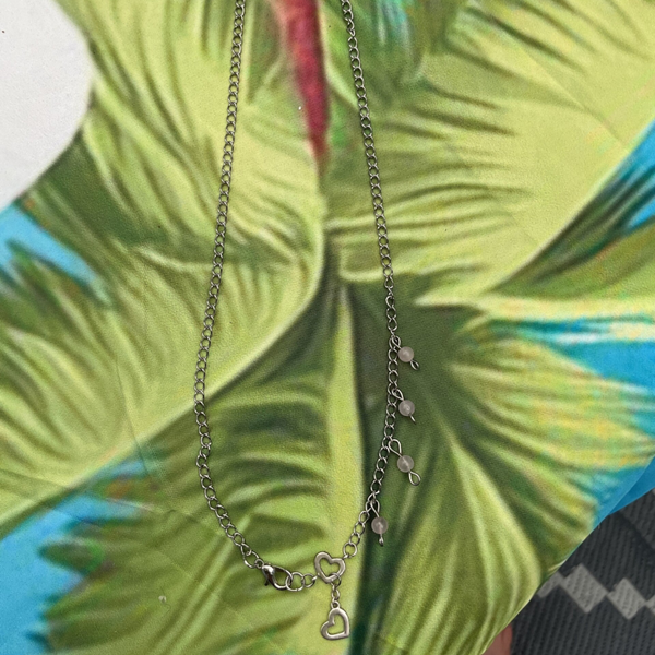 Collier cœurs et pierres