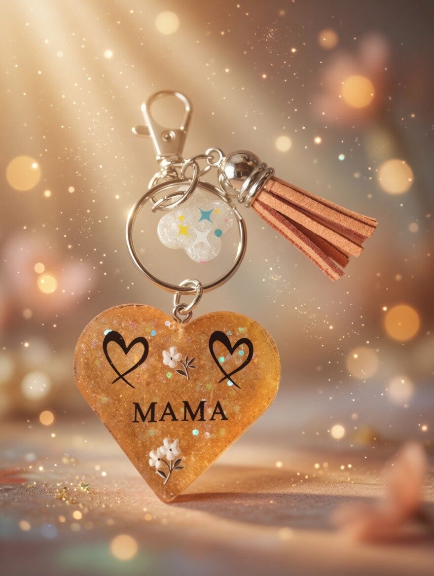 Goldstücke für Mama: Funkelnder Herz-Anhänger mit floralen Details