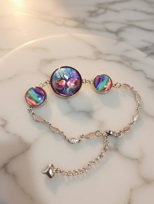 Filigranes Baum des Lebens Armband – Edelstahl