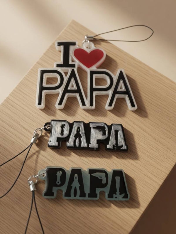 Verschiedene Schlüsselanhänger für Papa – Handgemachte Harz-Geschenke