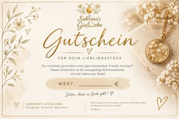 Geschenkgutschein 25 Euro – Das perfekte Geschenk (Digitaler Versand)