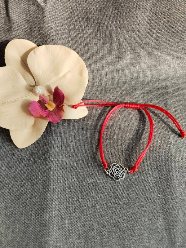 Makramee Armband Rose
