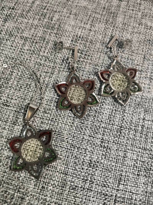 Farbenfrohe Mandalas – Buntes Schmuckset aus Edelstahl & Harz