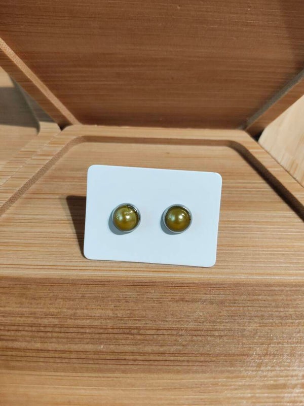 Minimalistische Harz-Ohrstecker (6mm) – Edelstahl – 14 Farben