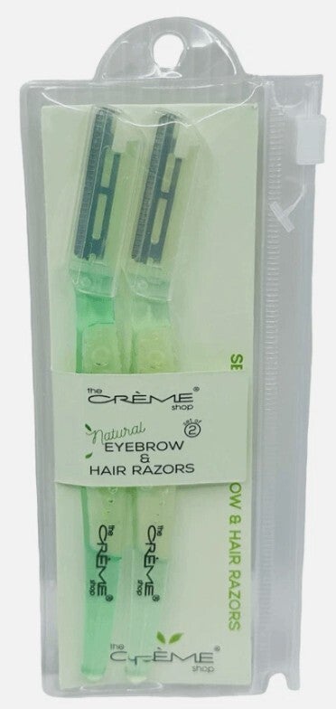 The Crème Shop Natural Eyebrow & Hair Razors 2 pack