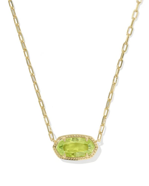 Kendra Scott Gold Elisa Neckace - Light Green