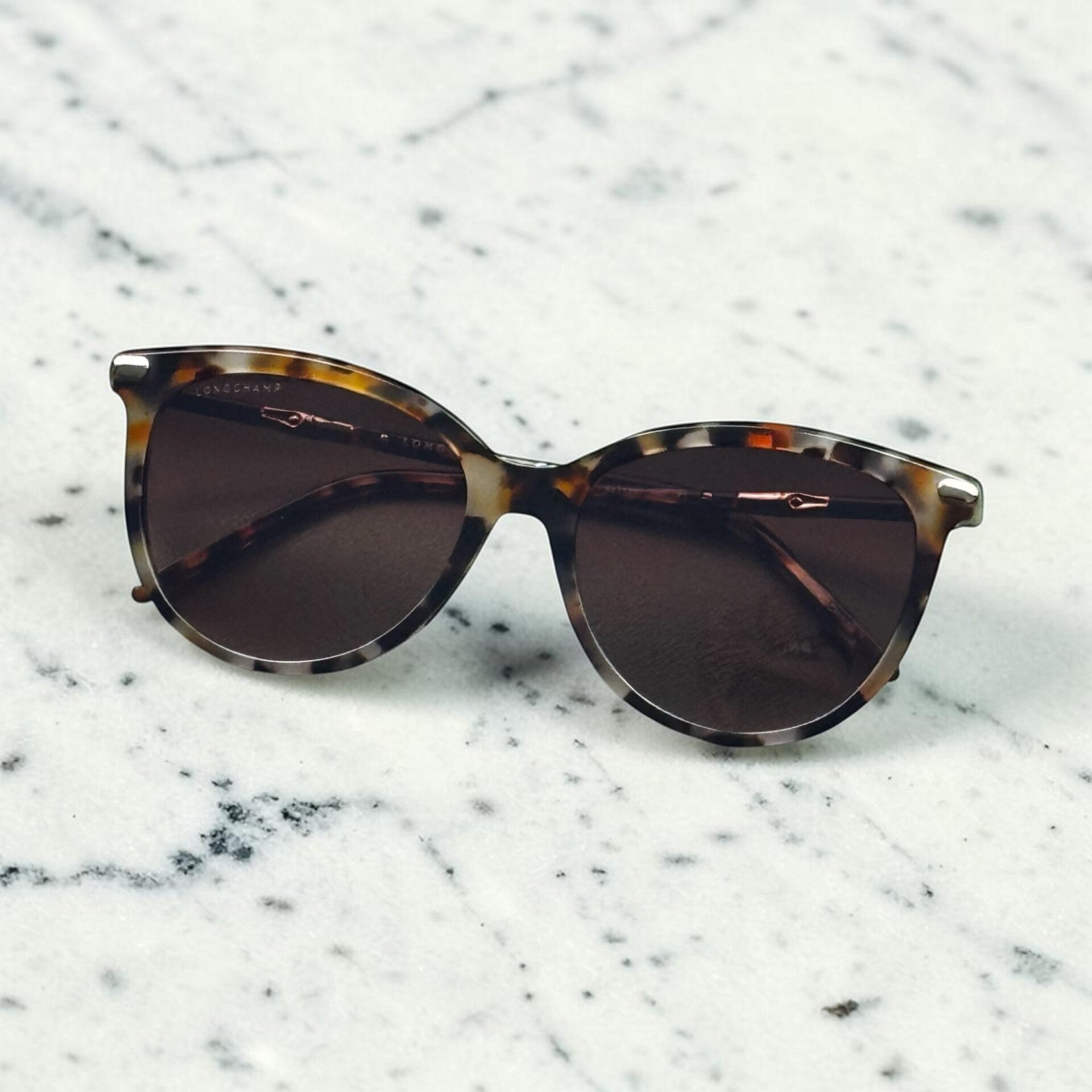 Longchamp Tortoiseshell Round Sunglasses