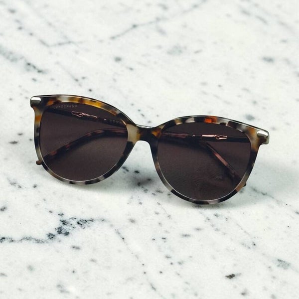 Longchamp Tortoiseshell Round Sunglasses