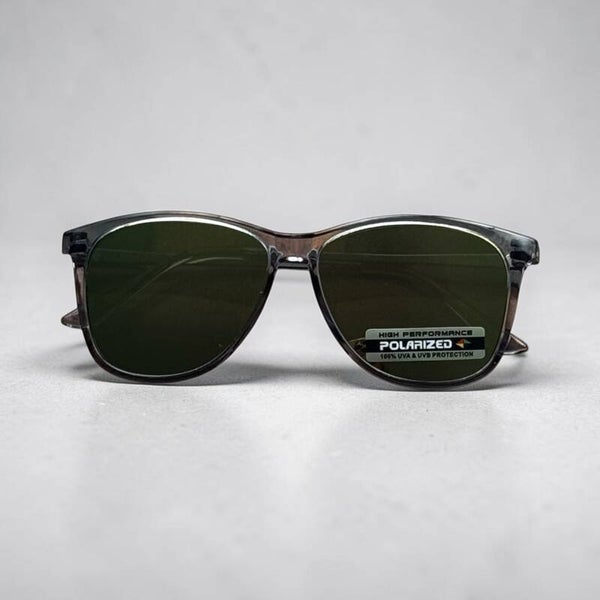 Gray Transparent Polarized Sunglasses with Yellow Mirrored Lenses