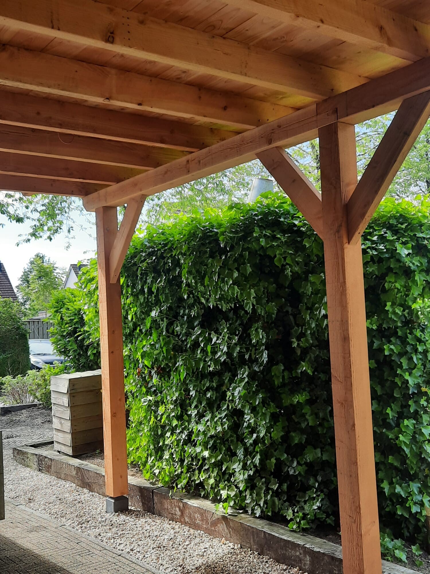 Erwin Gunnink Bouw - Bouwvakker - Timmerman - Carport timmerwerk close up