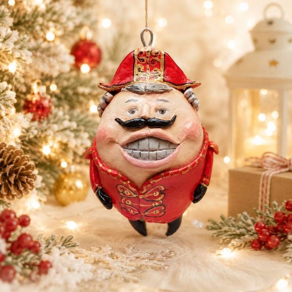 Whimsical Nutcracker Christmas Ornament – Handmade Holiday Decoration