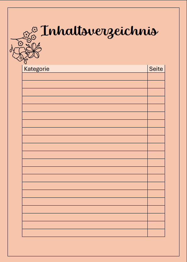 Inhaltsverzeichnis -  Beige Flowers