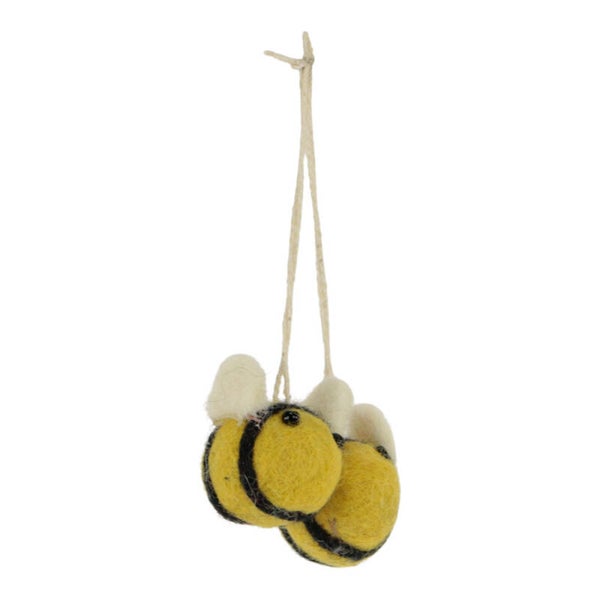 Hanger bijtje van vilt - set van 2