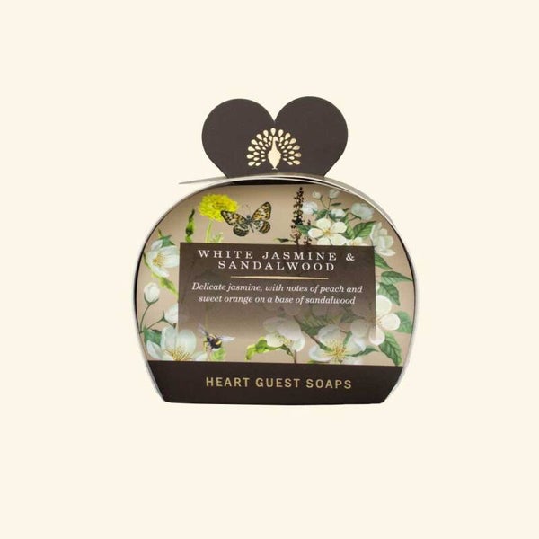 Hartjesvormige zeepjes 3 stuks  - White Jasmine & Sandalwood