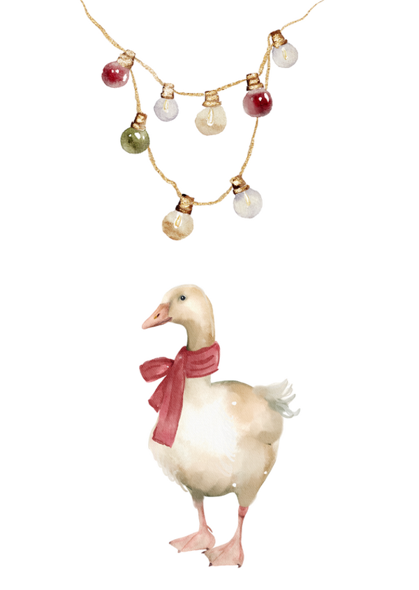 Kerstkaart gans