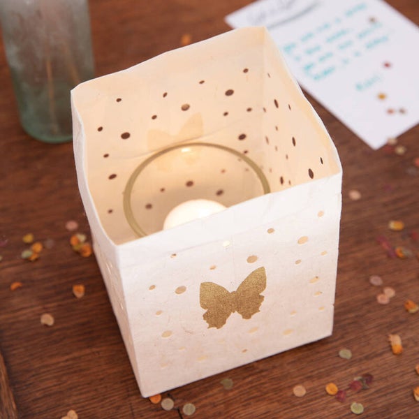 Gift of Light vlinder - fairtrade lichtzakje
