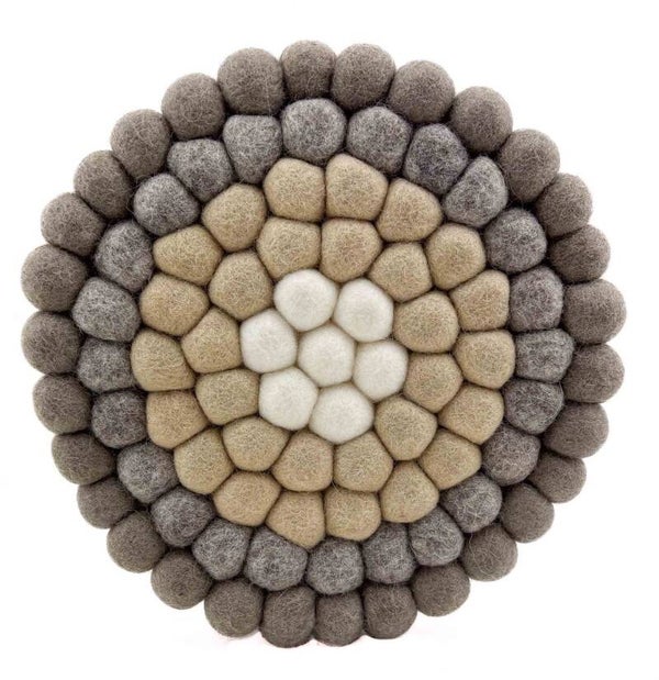 Onderzetter van vilt - taupe - beige