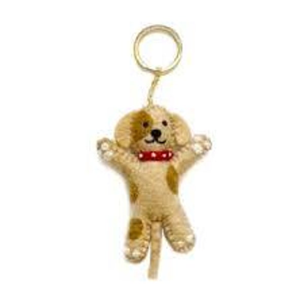 Sleutelhanger hond van vilt - handgemaakt - beYoona