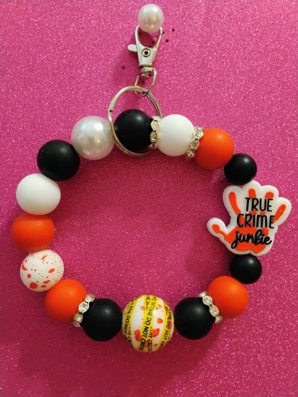True crime junkie keychain