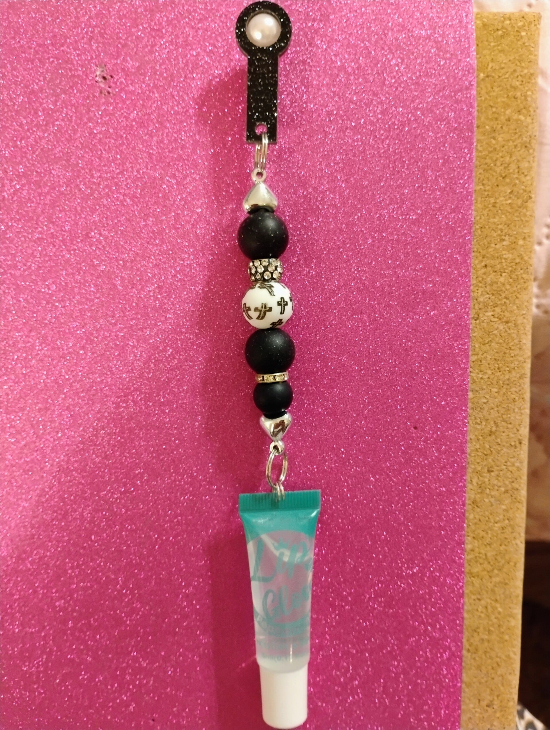 Tumbler Straw Dangly Cross