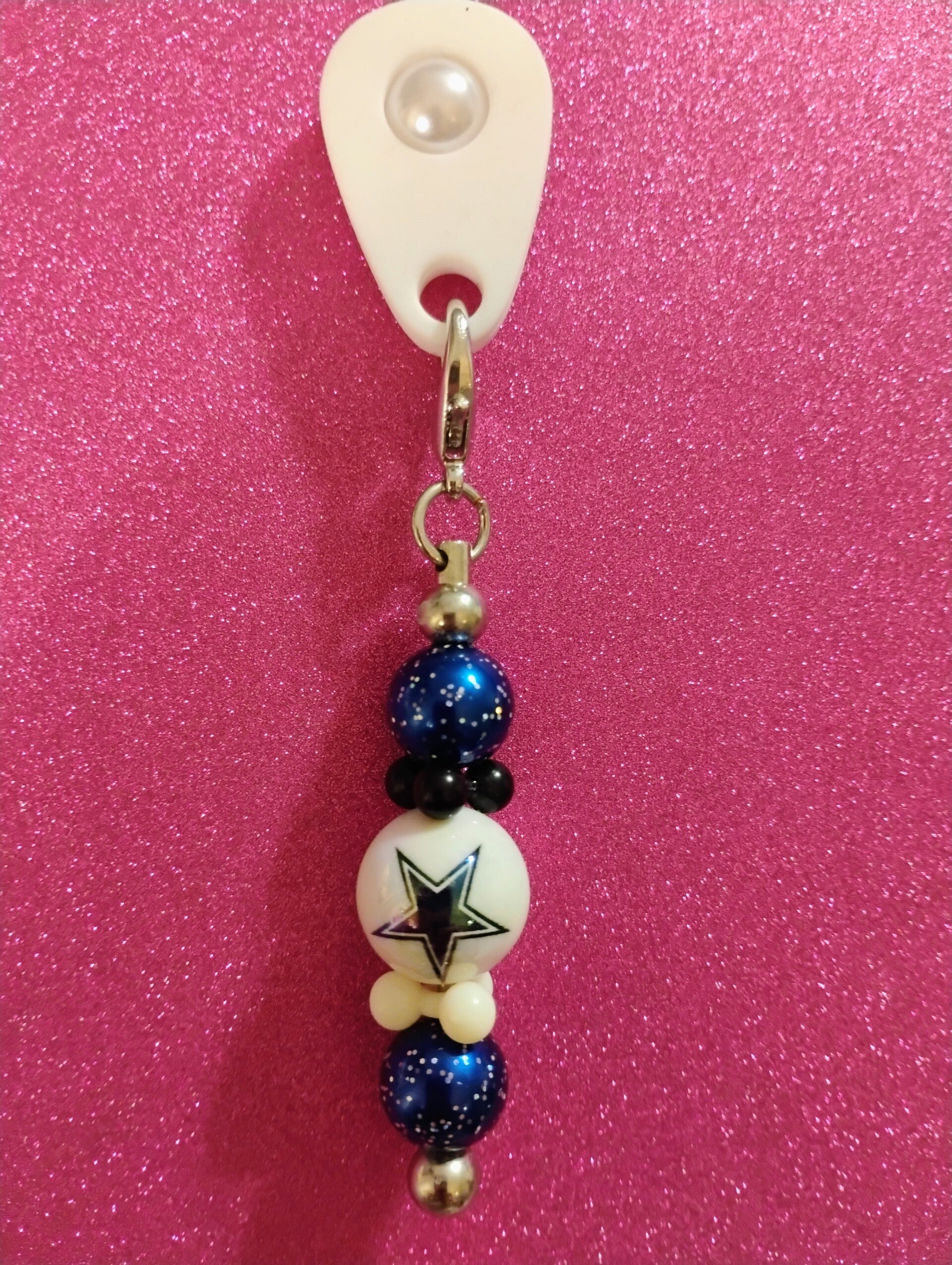 Tumbler straw half dangly Dallas cowboys