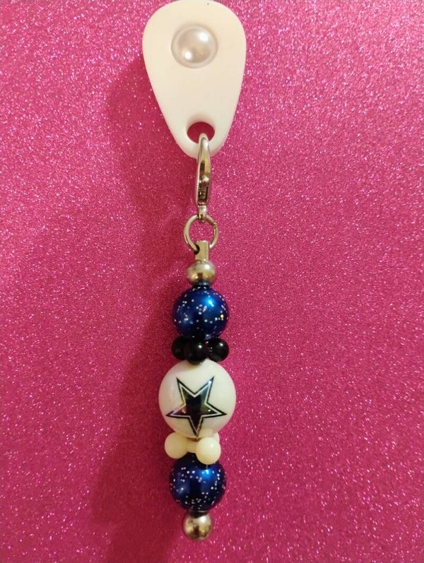 Tumbler straw half dangly Dallas cowboys