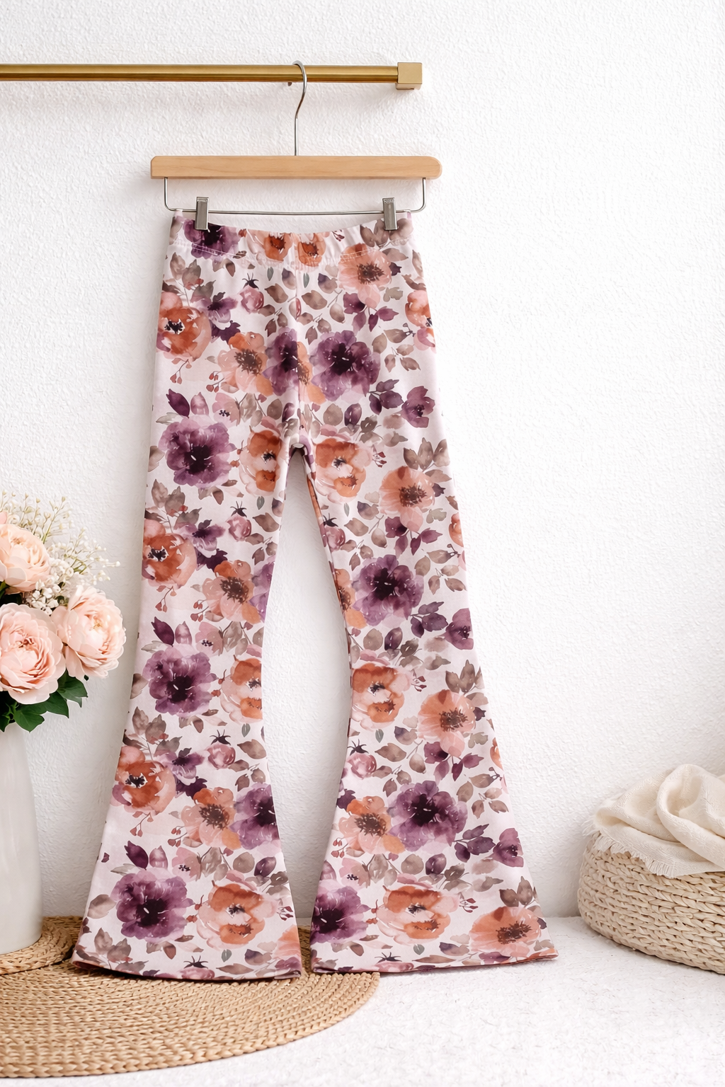 Pantalon flare fleuri