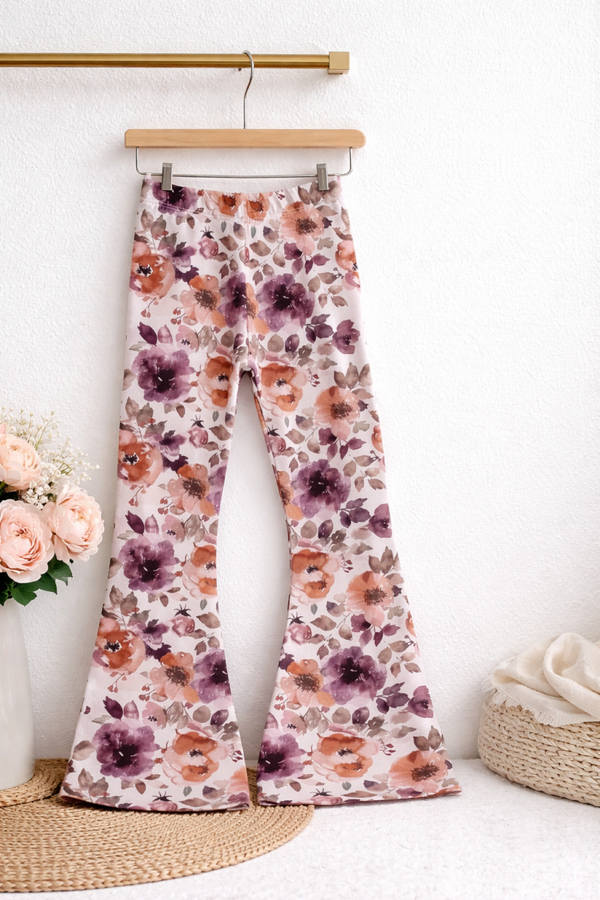 Pantalon flare fleuri