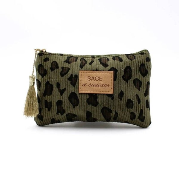 Pochette léopard " Sage et sauvage"