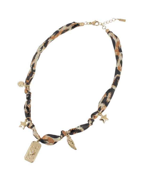 Collier imprimé léopard