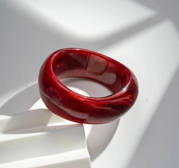 Bracelet jonc bordeaux