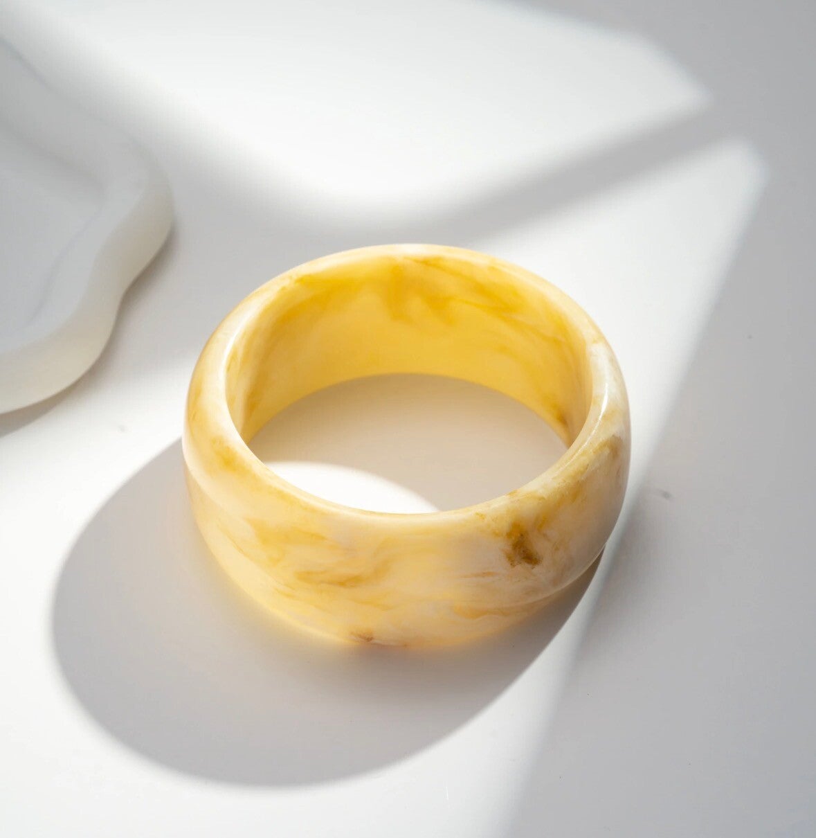 Bracelet jonc crème
