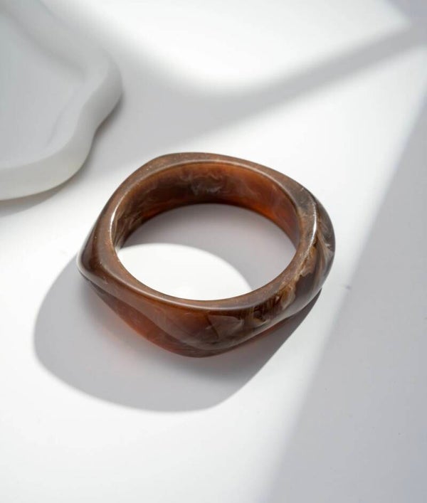 Bracelet jonc brun