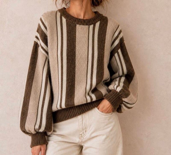 Pull oversize manches bouffantes
