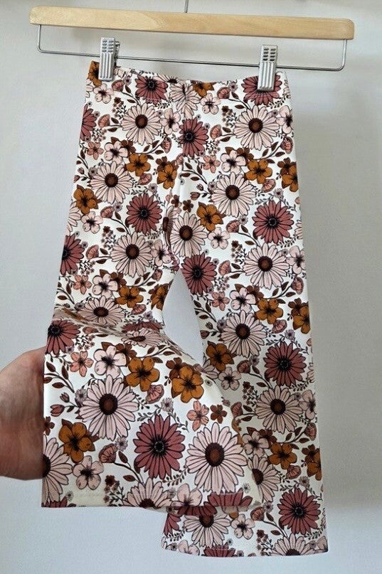 Pantalon flare floral