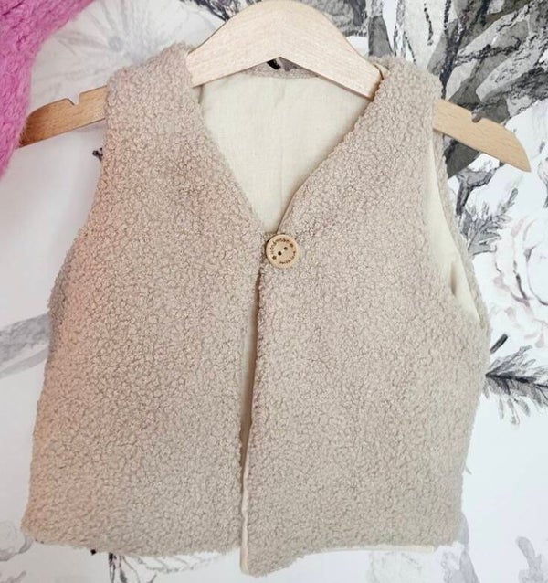 Gilet teddy sans manches