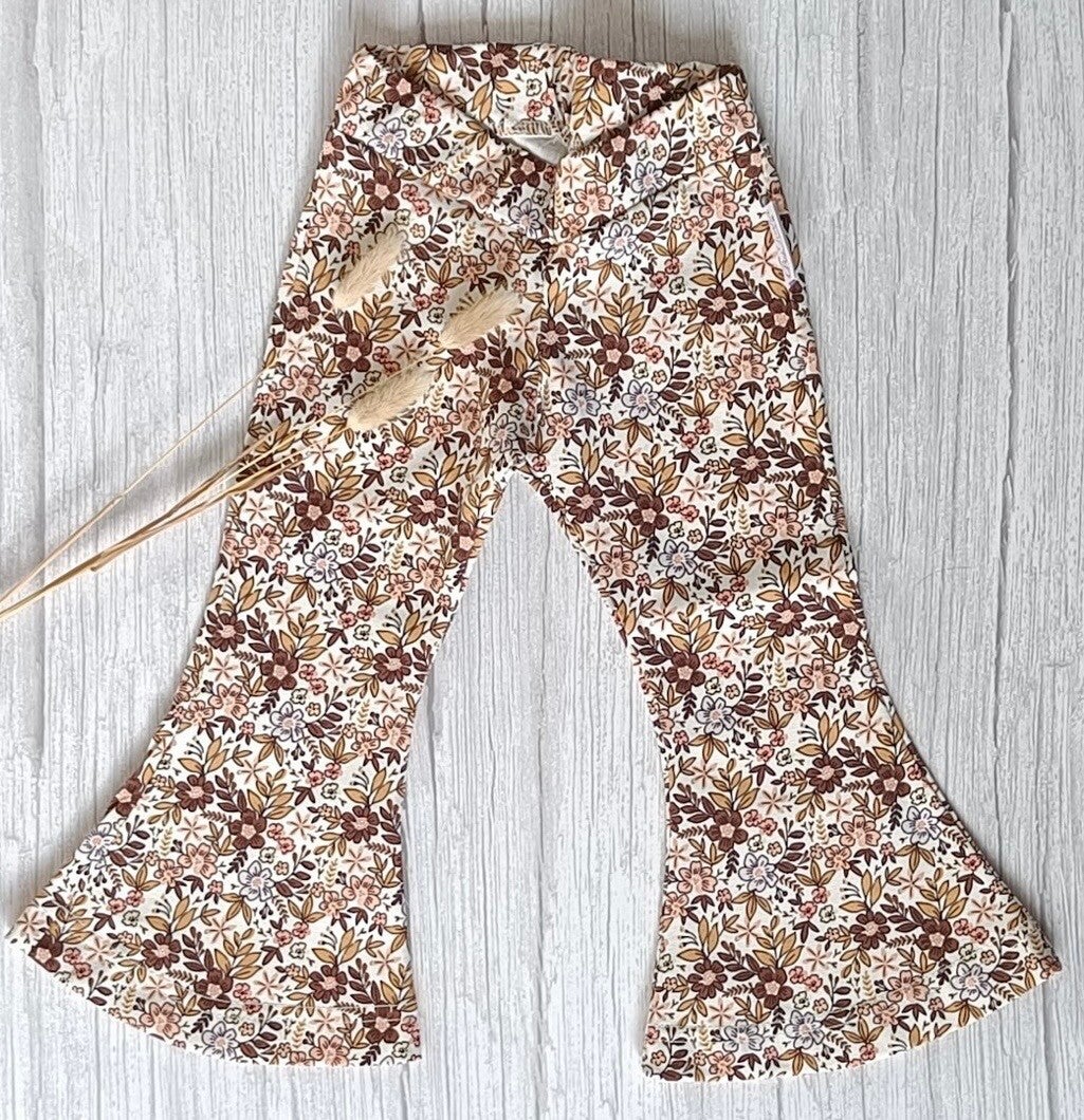 Pantalon flare fleuri