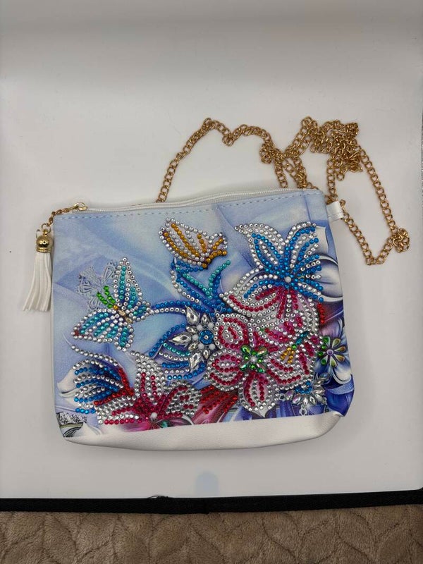 Sac bandoulière blanc (fleurs)