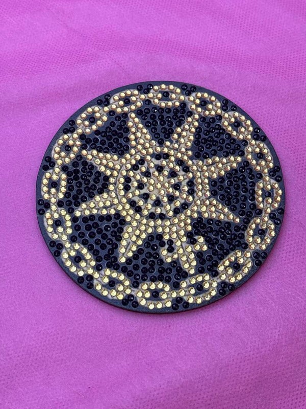 Dessous de verre (noir et or)