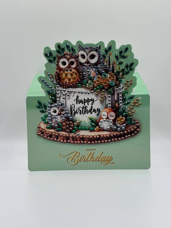 Anniversaire pliable (gâteau hibou)