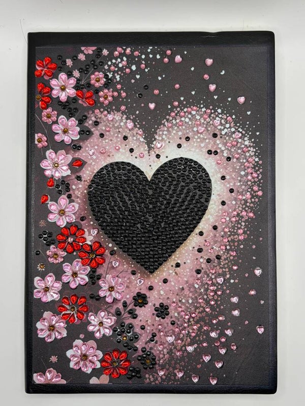 Carnet cœur noir 6