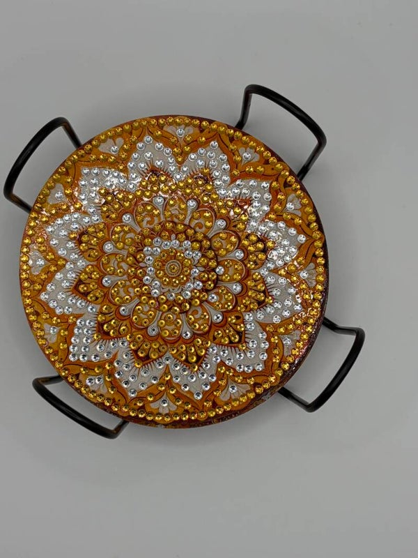 Dessous de verre mosaïques orange 39