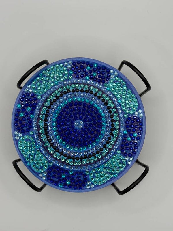 Dessous de verre mosaïques bleues 25
