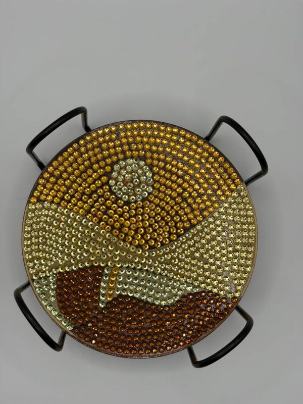 Dessous de verre paysage brun 36