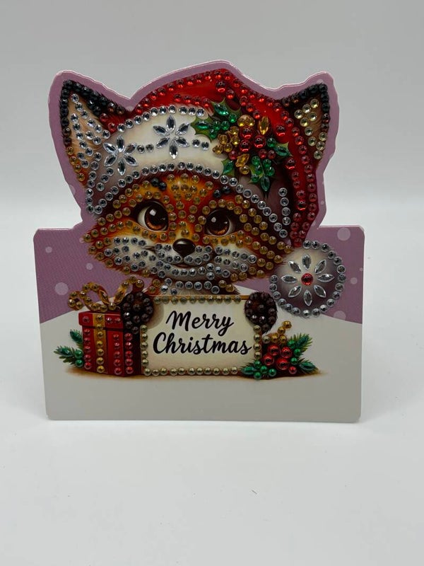 Carte pliable renard noël 503
